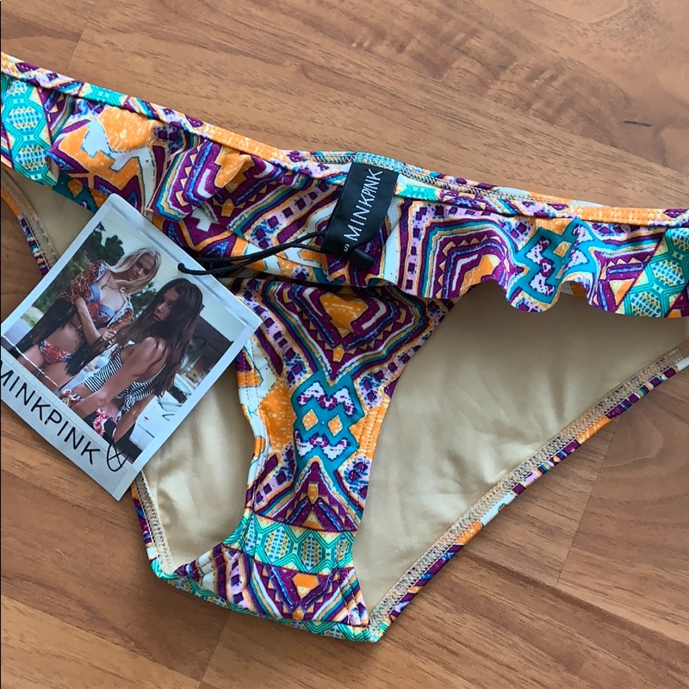 NWT MINKPINK Swimsuit Bottom with Ruffle